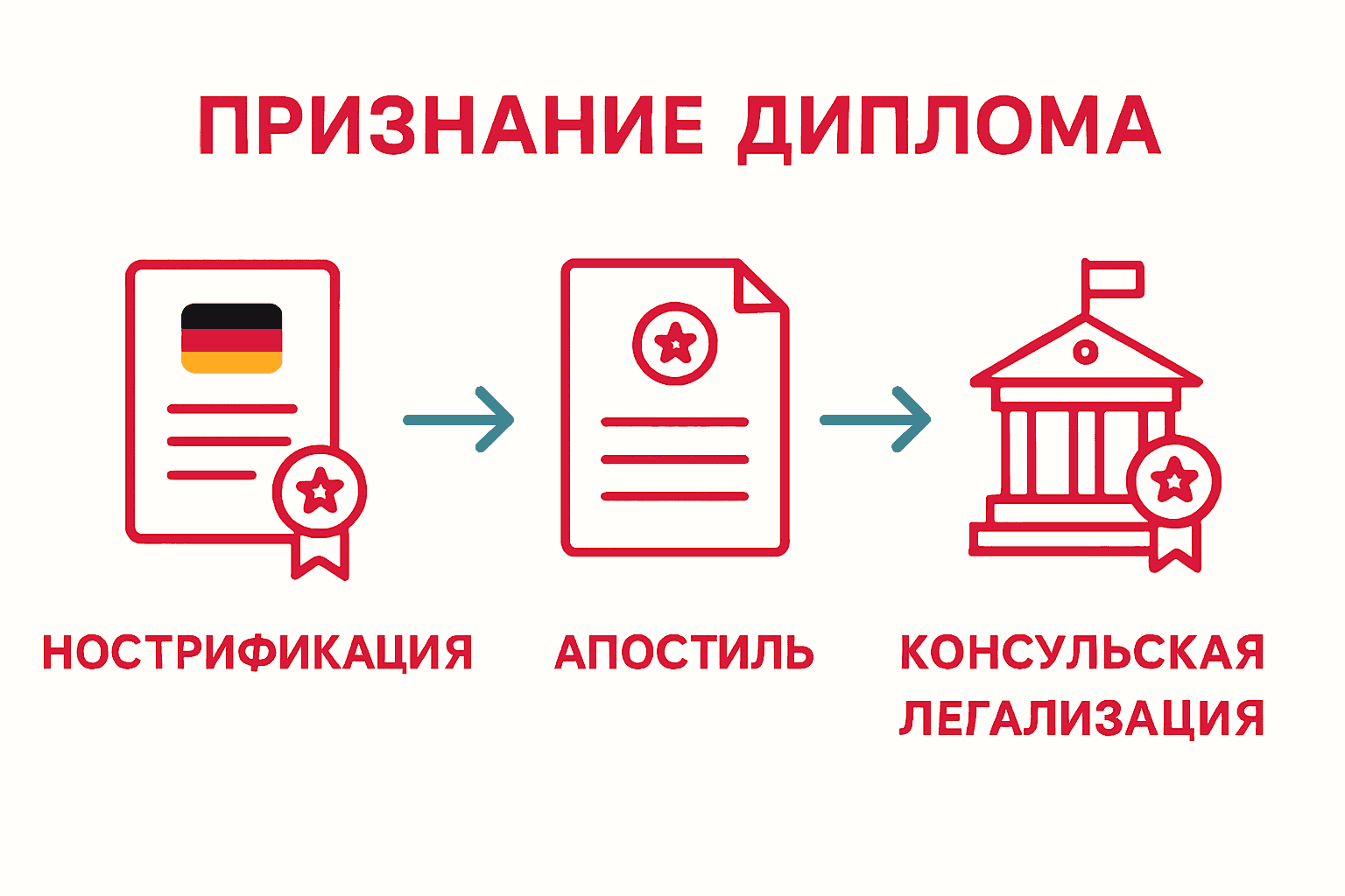 Этапы признания и легализации немецких дипломов