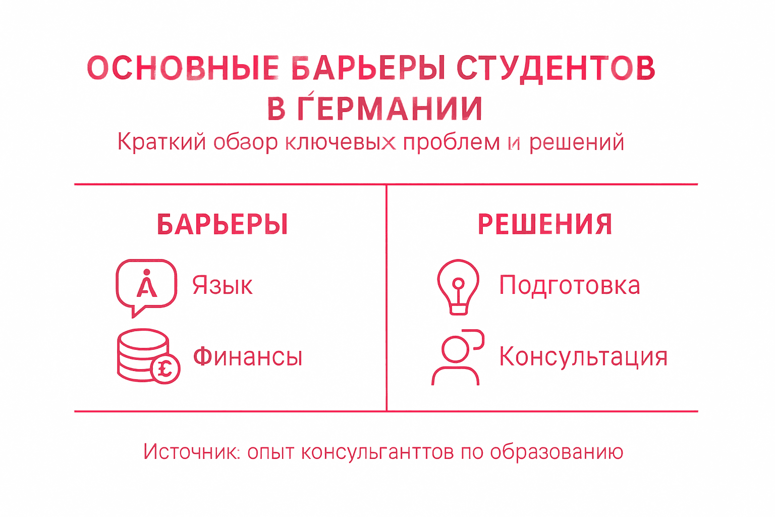 Инфографика: какие трудности сталкиваются студенты в Германии и как их преодолеть
