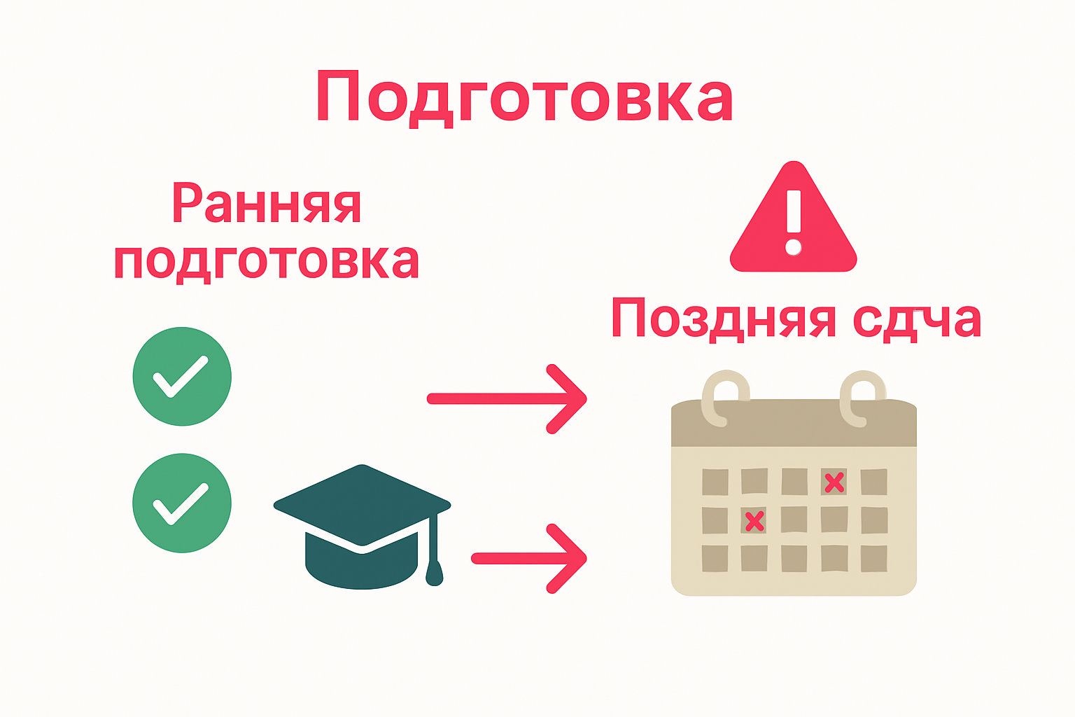 Infographic comparing early versus late submission risks