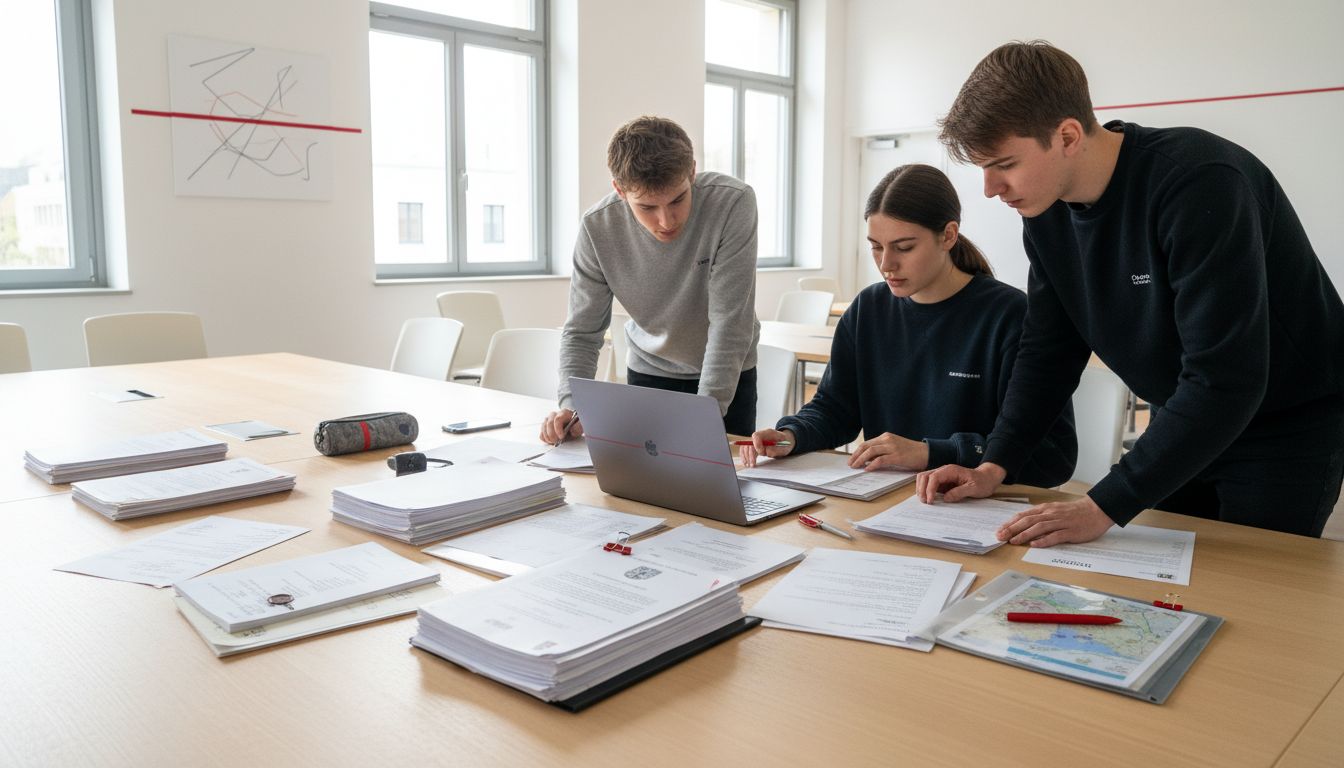 студенты собирают документы