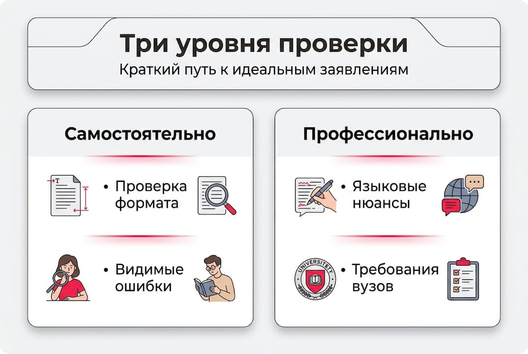 Инфографика: три этапа проверки документов