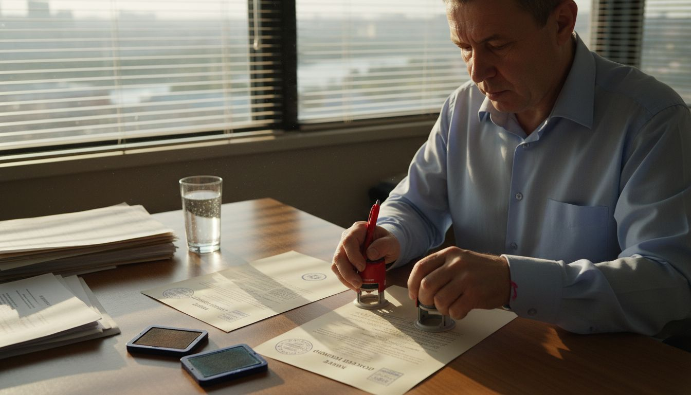 Переводчик занимается оформлением нотариально заверенных копий документов.