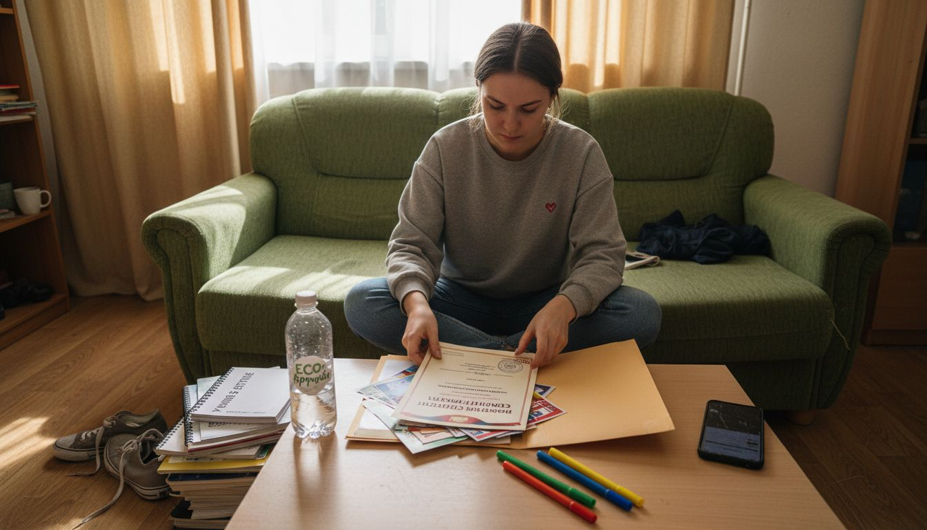 Студент собирает и систематизирует документы, подтверждающие его достижения вне учебной программы.