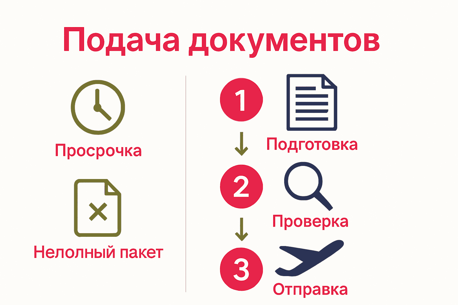Пошаговая инфографика подачи документов в вуз