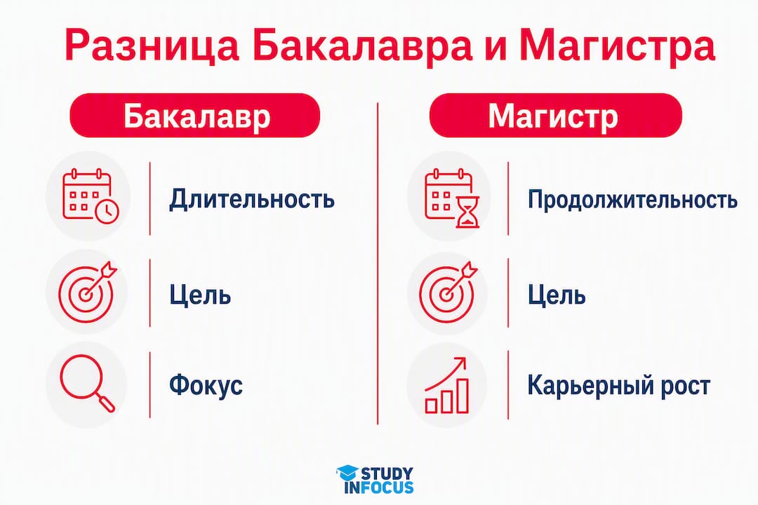 Инфографика: чем отличается бакалавриат от магистратуры