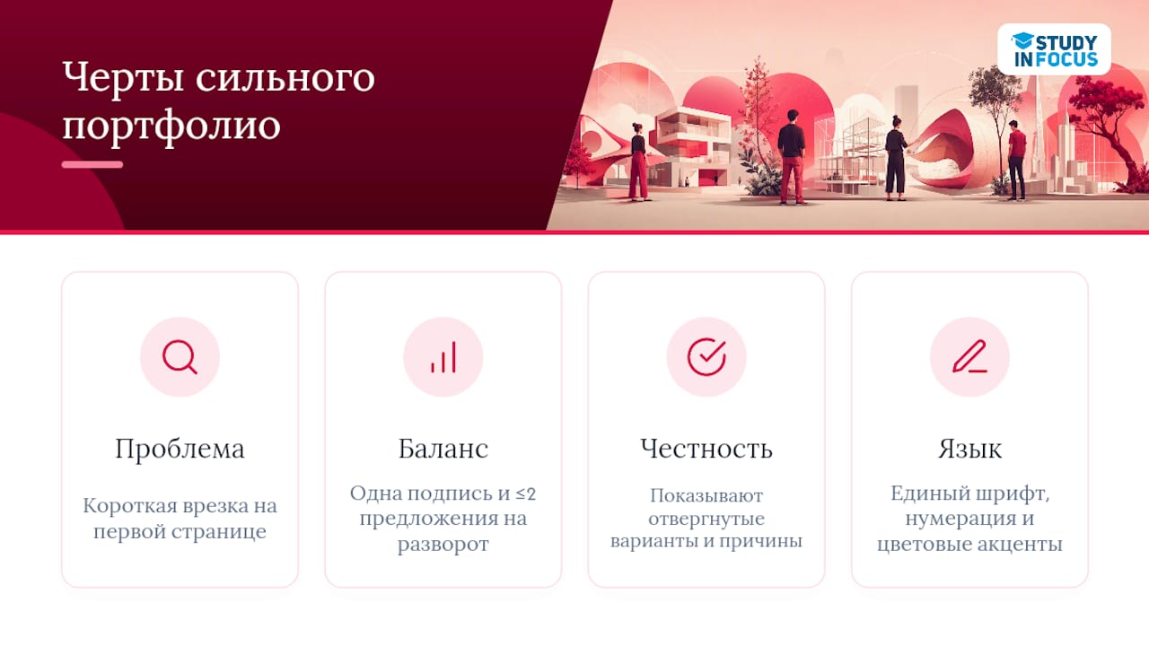 Основные качества сильного архитектурного портфолио