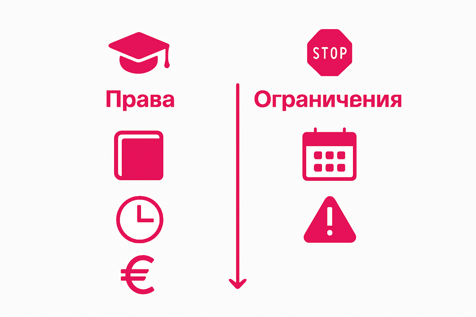 Инфографика: что можно и нельзя делать по студенческой визе