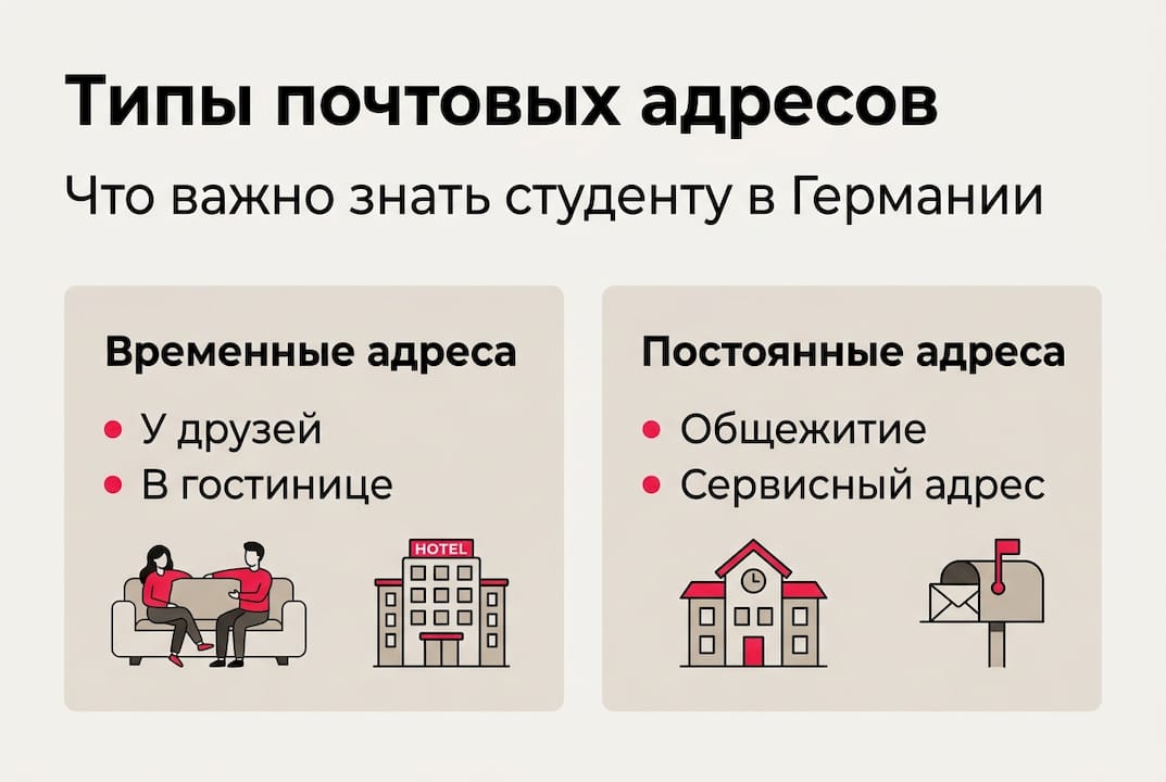 Инфографика: какие бывают почтовые адреса у студентов