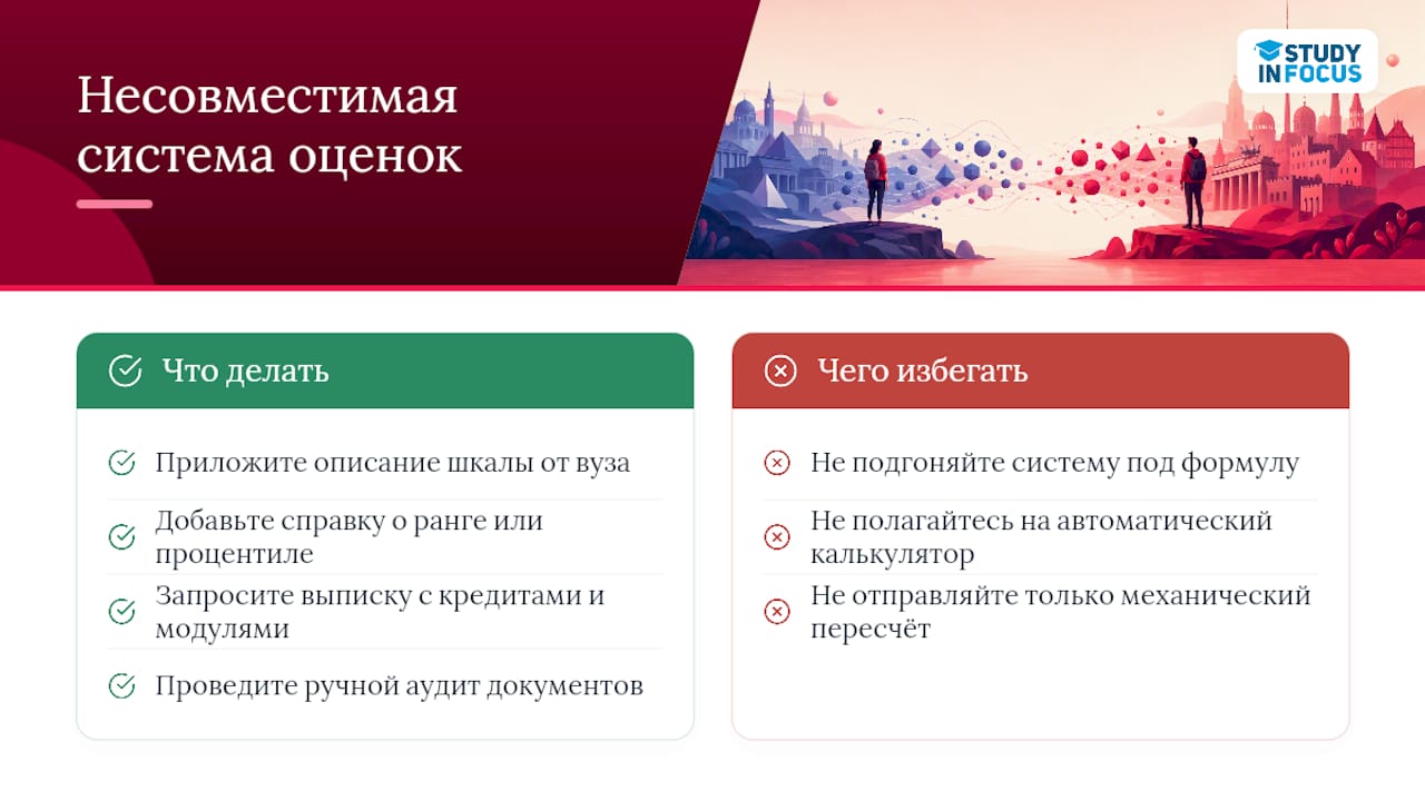 Что делать, если система оценок в вашей стране совсем не похожа на немецкую — overview diagram