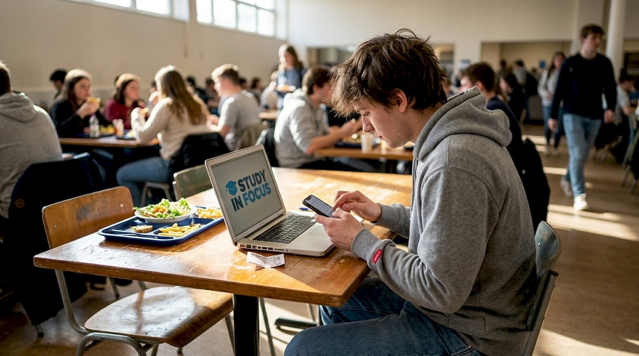 Студент составляет график смен в столовой.