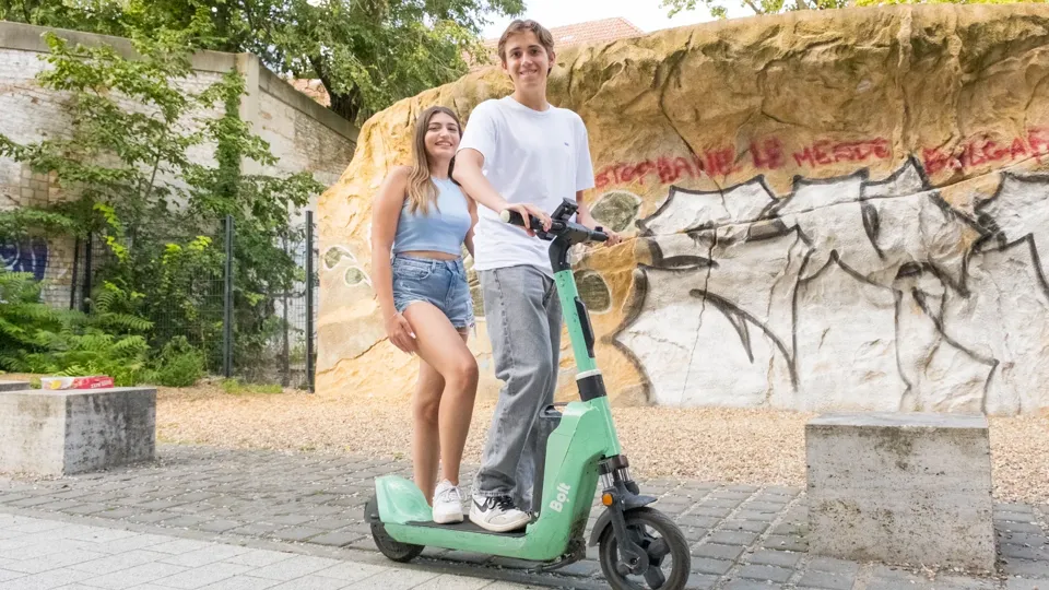 Exploring Berlin on a scooter
