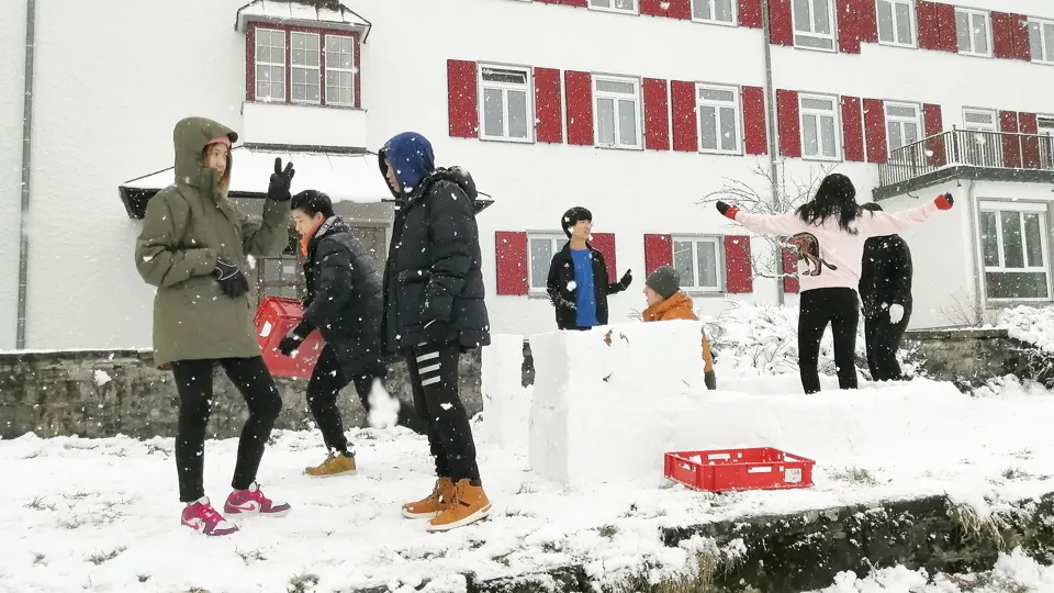Building a snow castle