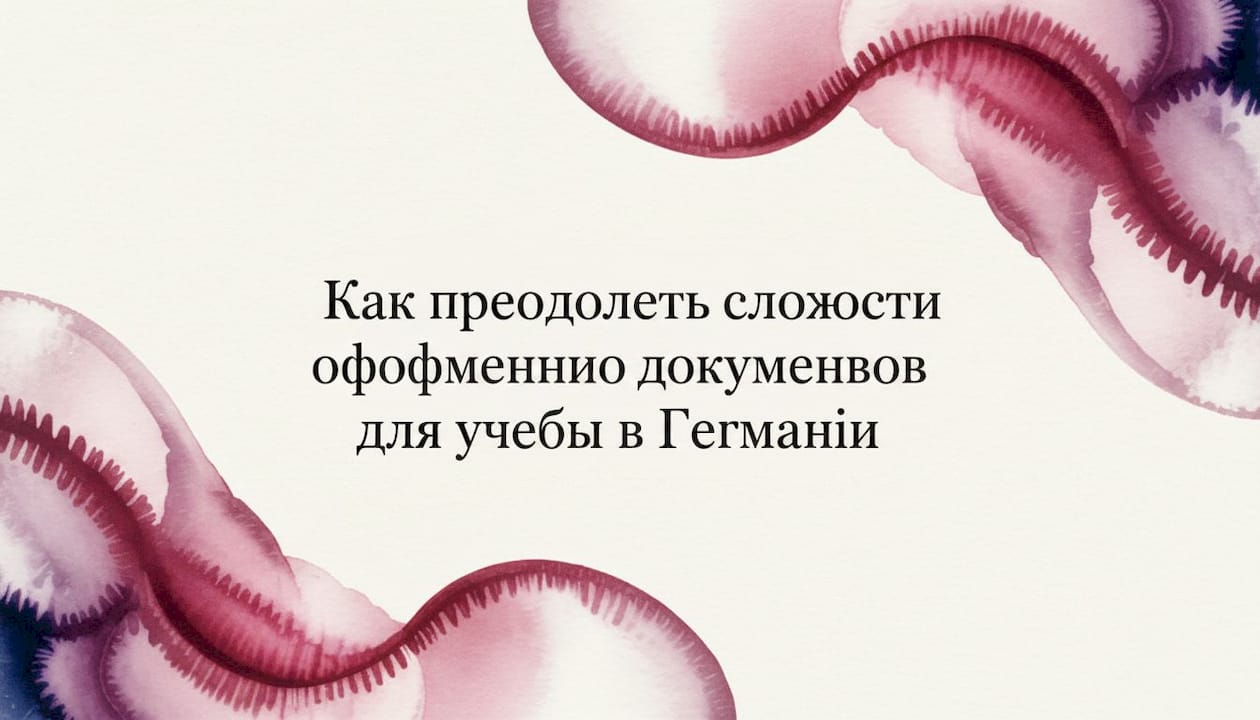 Как преодолеть сложности оформления документов для учебы в Германии