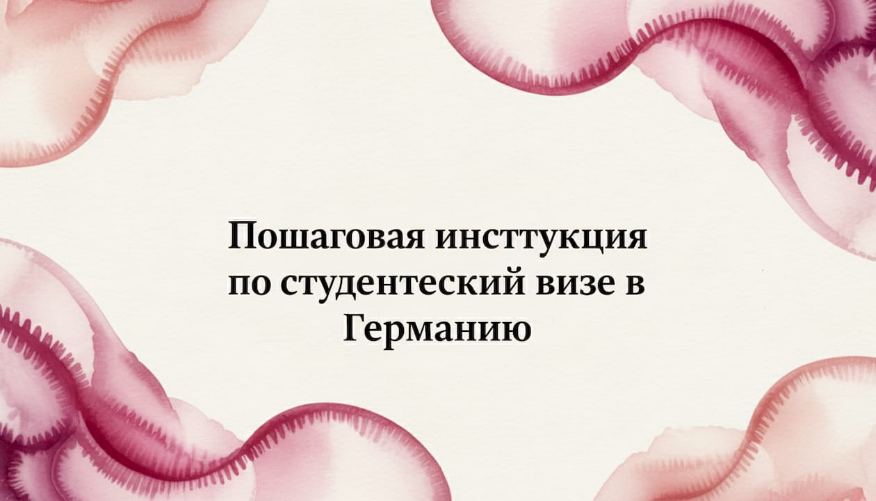 Пошаговая инструкция по студенческой визе в Германию