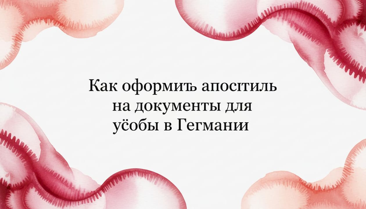 Как оформить апостиль на документы для учёбы в Германии