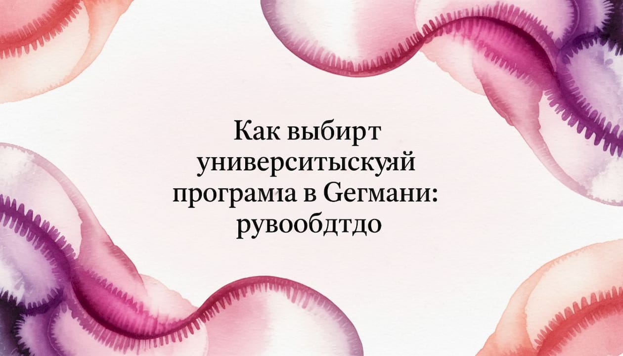 Как выбрать университетскую программу в Германии: руководство