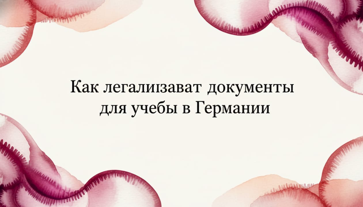 Как легализовать документы для учебы в Германии