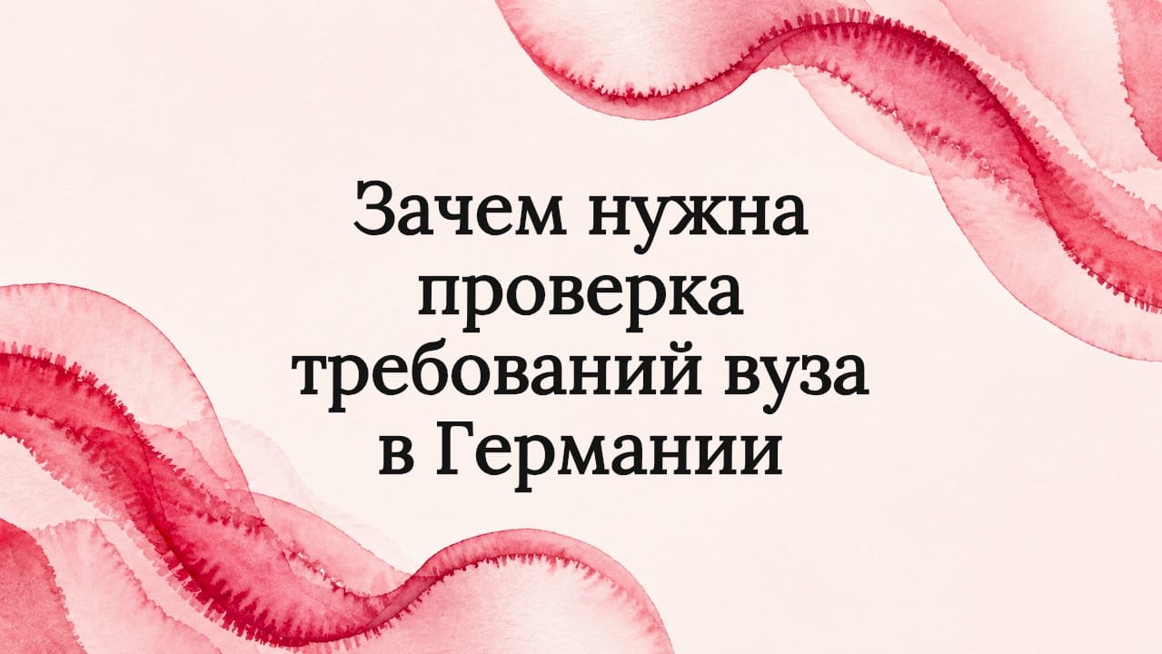 Зачем нужна проверка требований вуза в Германии