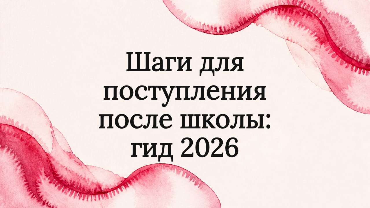 Шаги для поступления после школы: гид 2026
