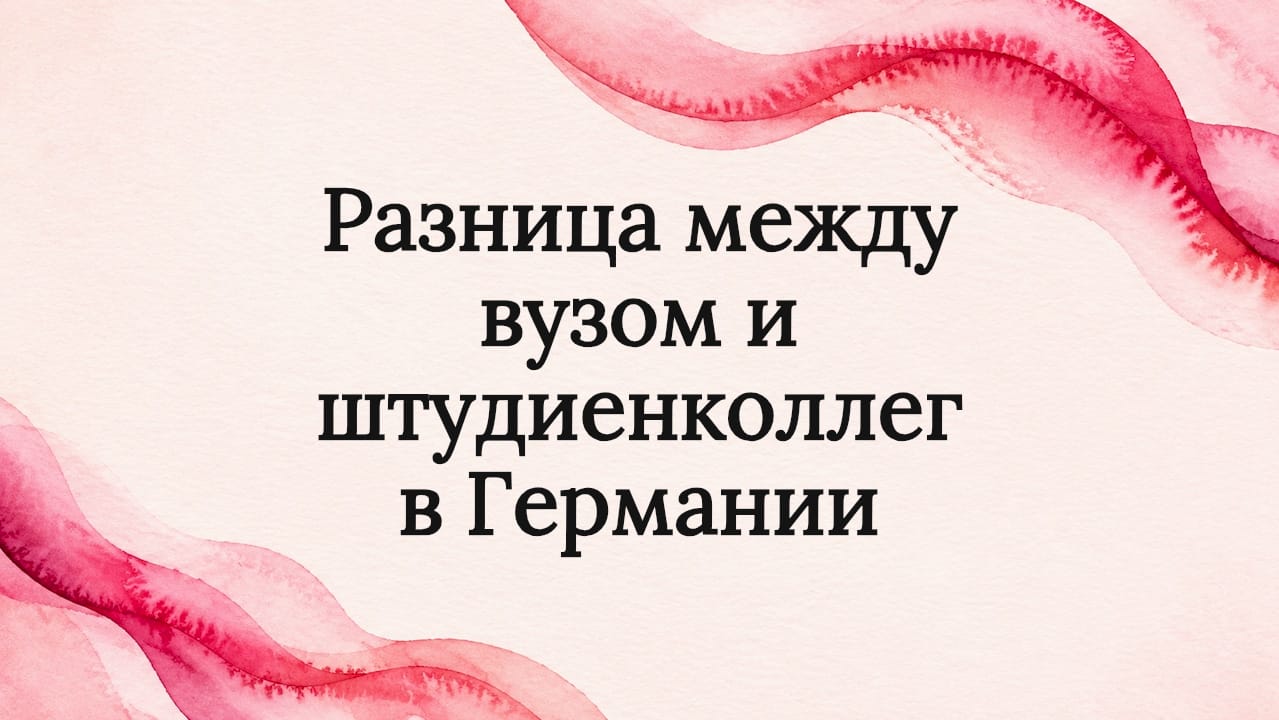 Разница между вузом и штудиенколлег в Германии