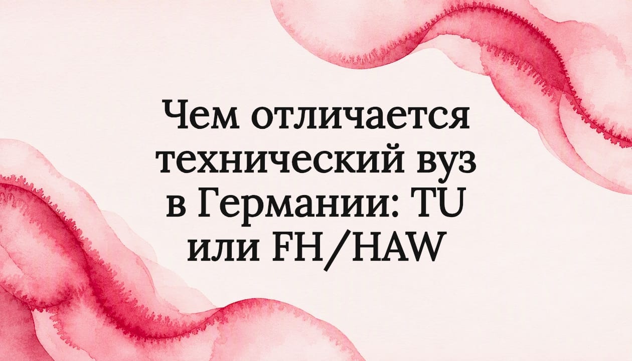 Чем отличается технический вуз в Германии: TU или FH/HAW