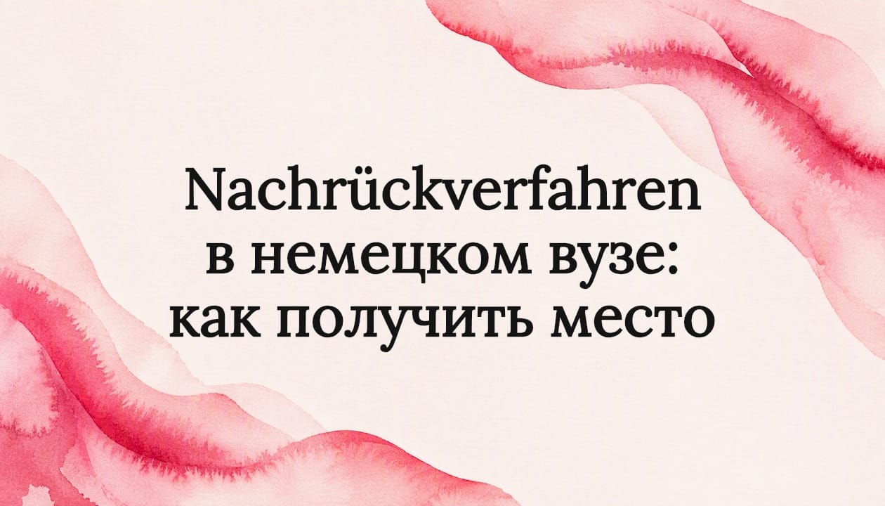 Nachrückverfahren в немецком вузе: как получить место