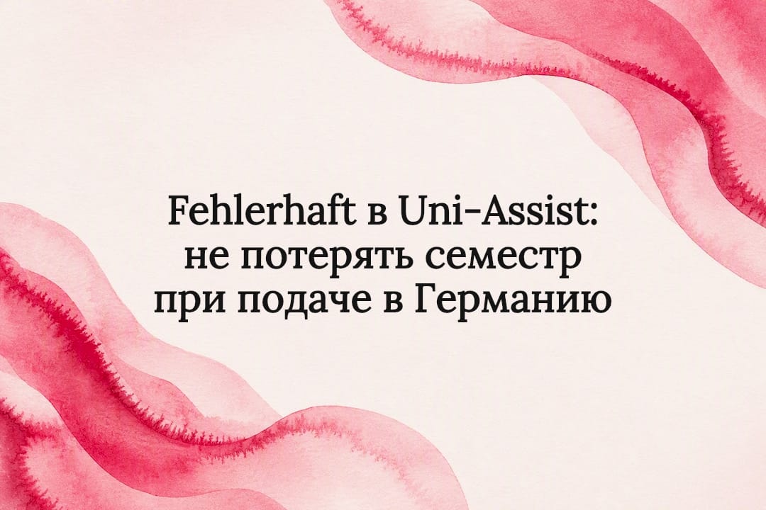 Fehlerhaft в Uni‑Assist: не потерять семестр при подаче в Германию